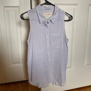 Striped Tank with Collar